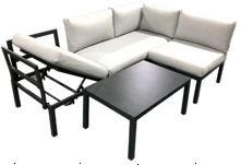Set mobilier terasă    - gri, metal - Ambia Garden