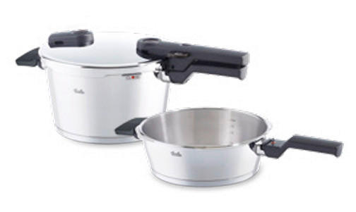 SCHNELLKOCHTOPFSET VITAQUICK  - Silberfarben, Basics, Metall - Fissler