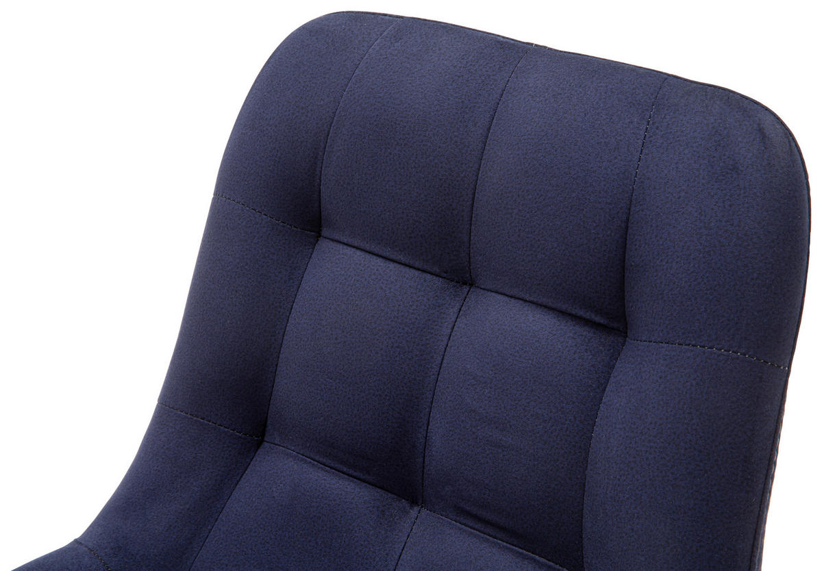 STUHL Flachgewebe Dunkelblau  - Dunkelblau, KONVENTIONELL, Holz/Textil (56/84/63cm) - Carryhome