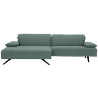 ECKSOFA in Flachgewebe Türkis  - Türkis/Anthrazit, Design, Textil/Metall (166/280cm) - Johann Jakob