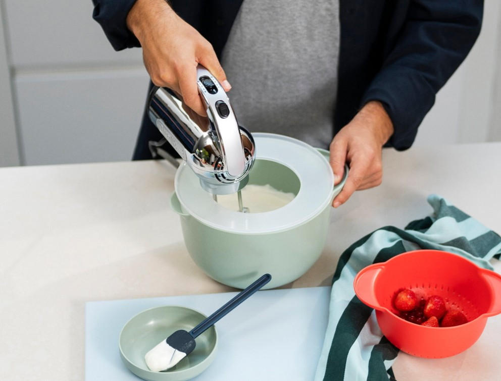 RÜHRSCHÜSSELSET - Salbeigrün, KONVENTIONELL, Kunststoff (26,4/22,3/16,7cm) - Mepal