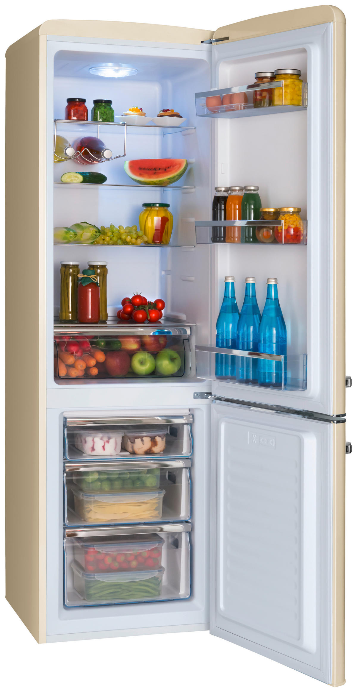 KÜHL-GEFRIER-KOMBINATION 55/181/61,5 cm KGCR387100B  - Basics, Metall (55/181/61,5cm) - Amica