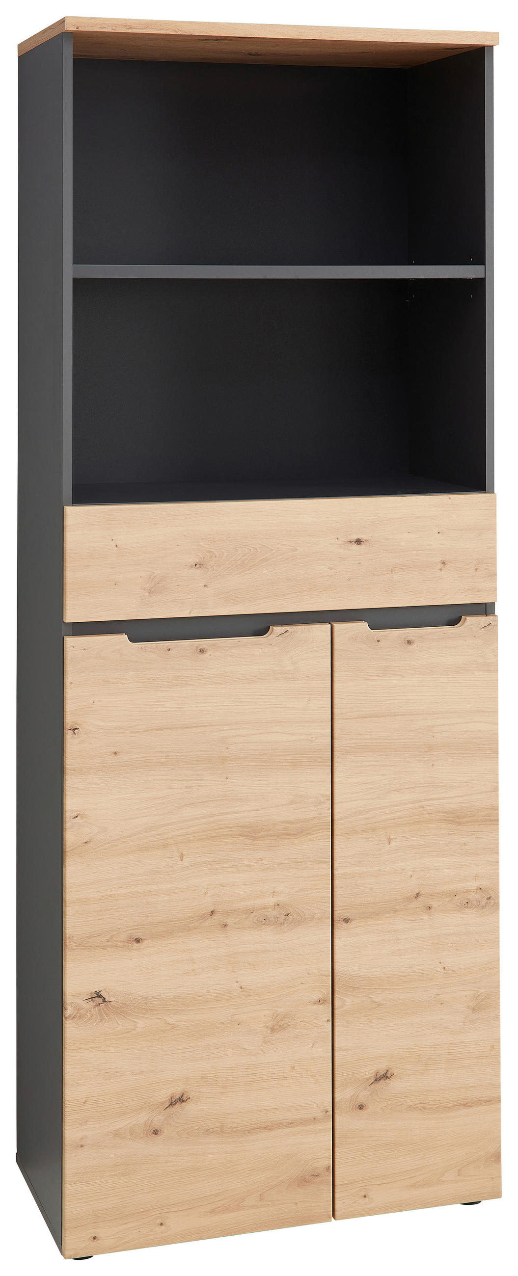 ARHIVSKA OMARA  barve grafita, hrast artisan  - barve grafita/hrast artisan, Moderno, leseni material (75/197/38cm) - Voleo