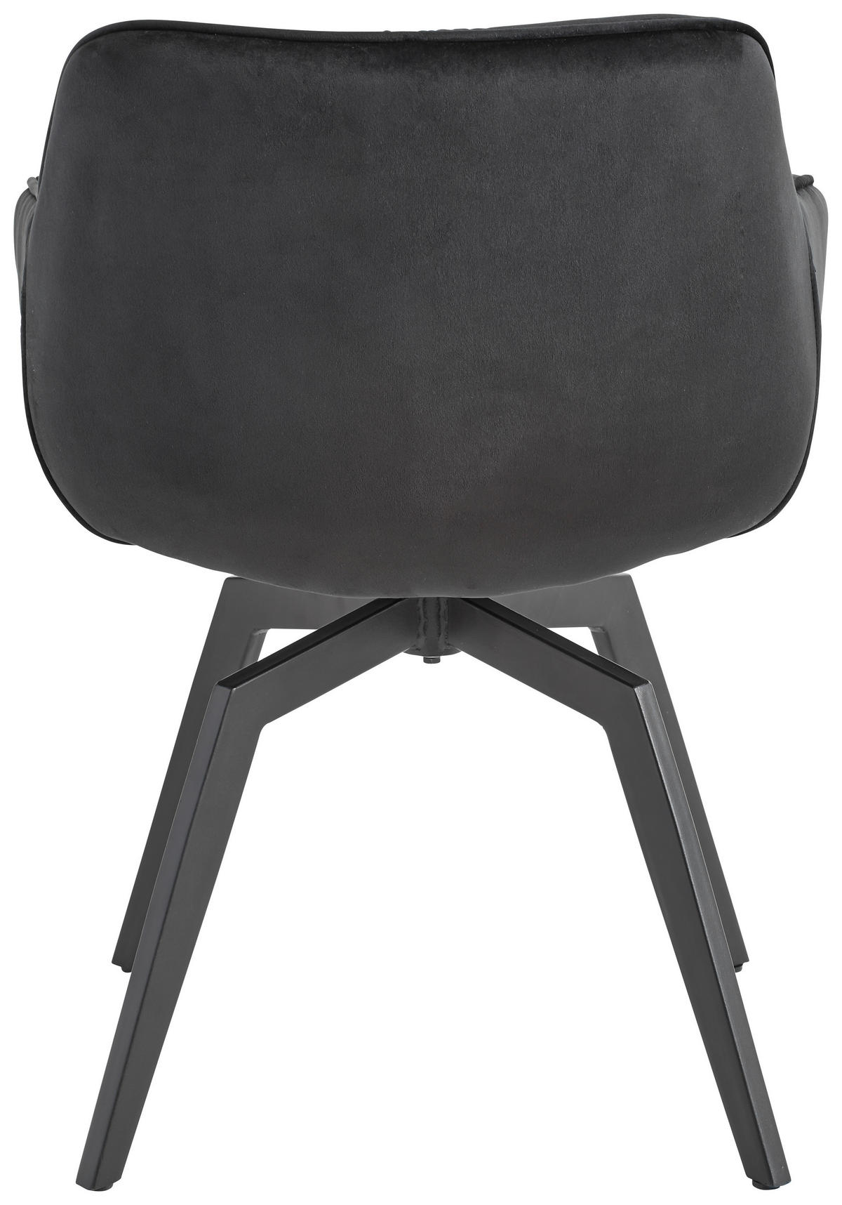 ARMLEHNSTUHL  in Eisen Samt  - Schwarz, Modern, Holz/Textil (58/83/63cm) - Livetastic