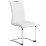 SCHWINGSTUHL  in Lederlook  - Chromfarben/Weiß, Design, Textil/Metall (42/97/55cm) - Carryhome