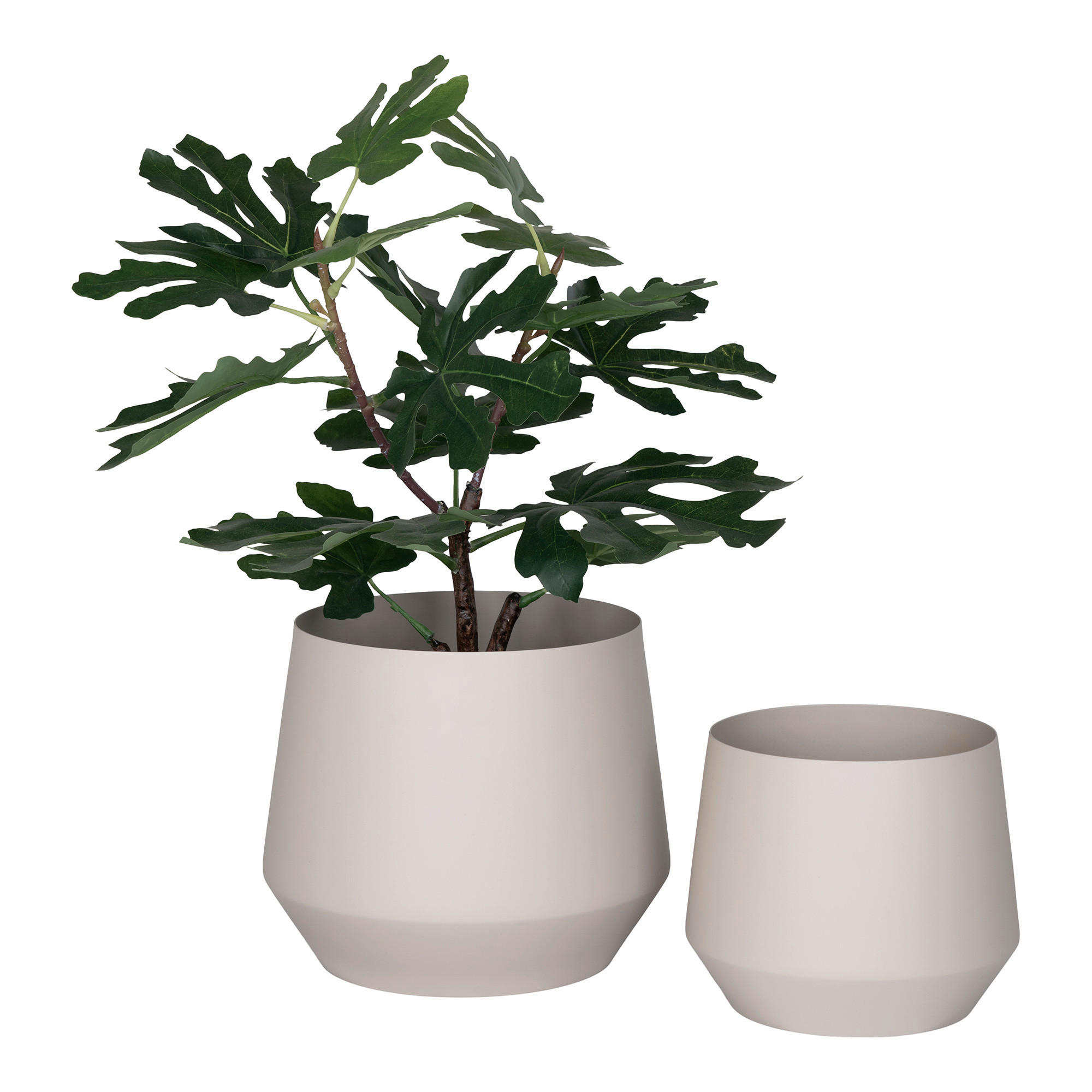 ÜBERTOPF-SET  - Beige, Design, Metall