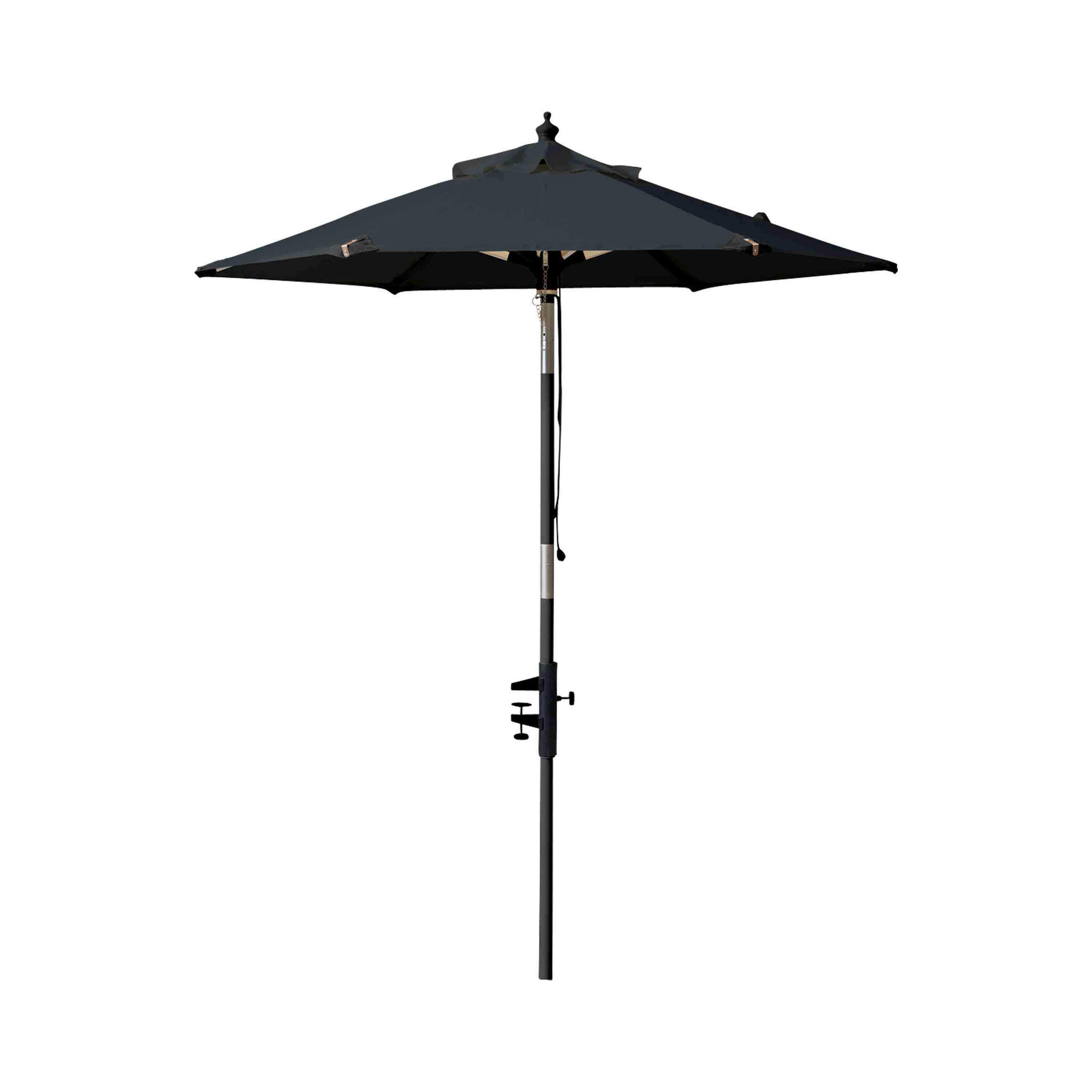 Gardenson Sonnenschirm  180/180 cm  - Schwarz, Konventionell, Holzwerkstoff (180/180cm) - Gardenson