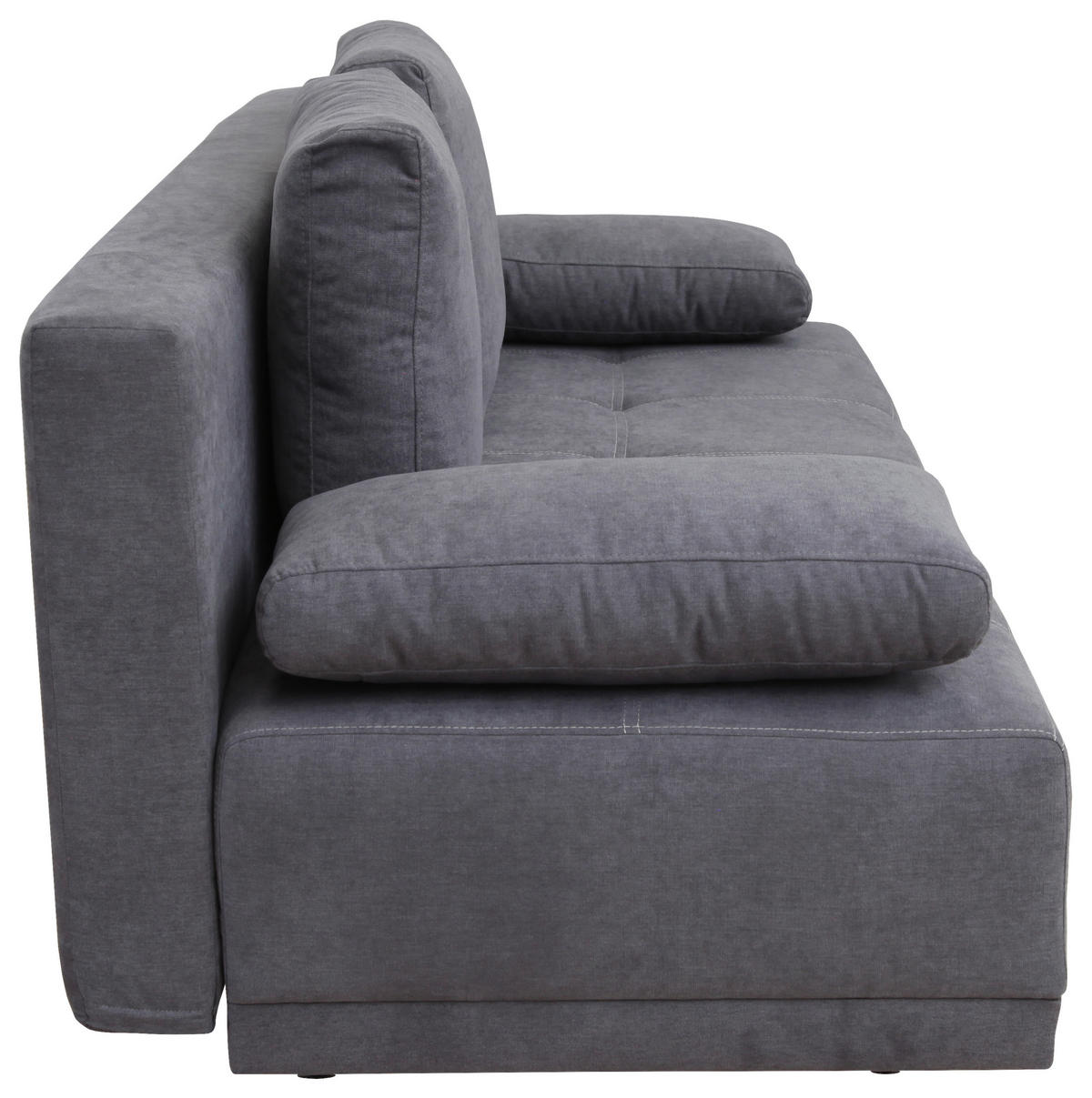 SCHLAFSOFA in Samt Anthrazit  - Chromfarben/Anthrazit, Design, Kunststoff/Textil (194/77/89cm) - MID.YOU