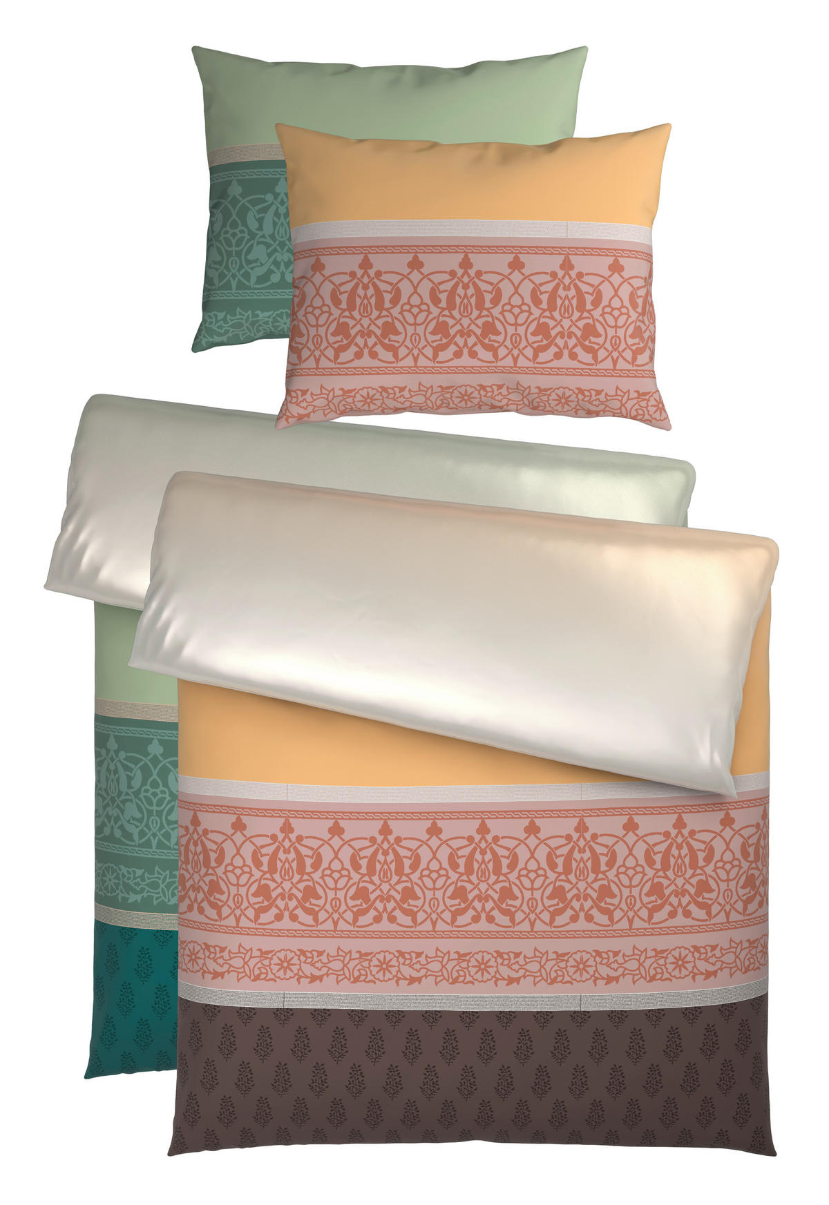 BETTWÄSCHE Neva Satin 140/200 cm  - Rot, KONVENTIONELL, Textil (140/200cm) - Bio:Vio