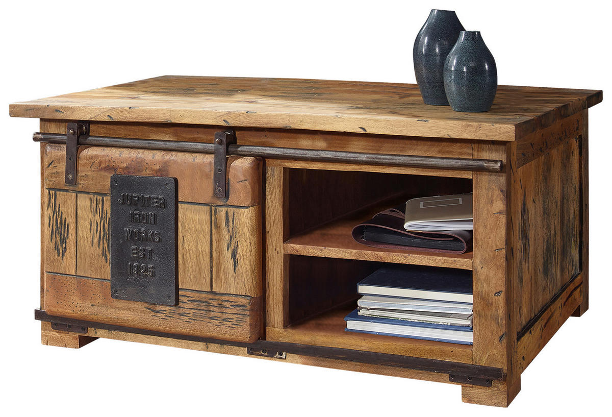 COUCHTISCH Mangoholz massiv 110/70/45 cm rechteckig Braun  - Braun, KONVENTIONELL, Holz (110/70/45cm) - Livetastic