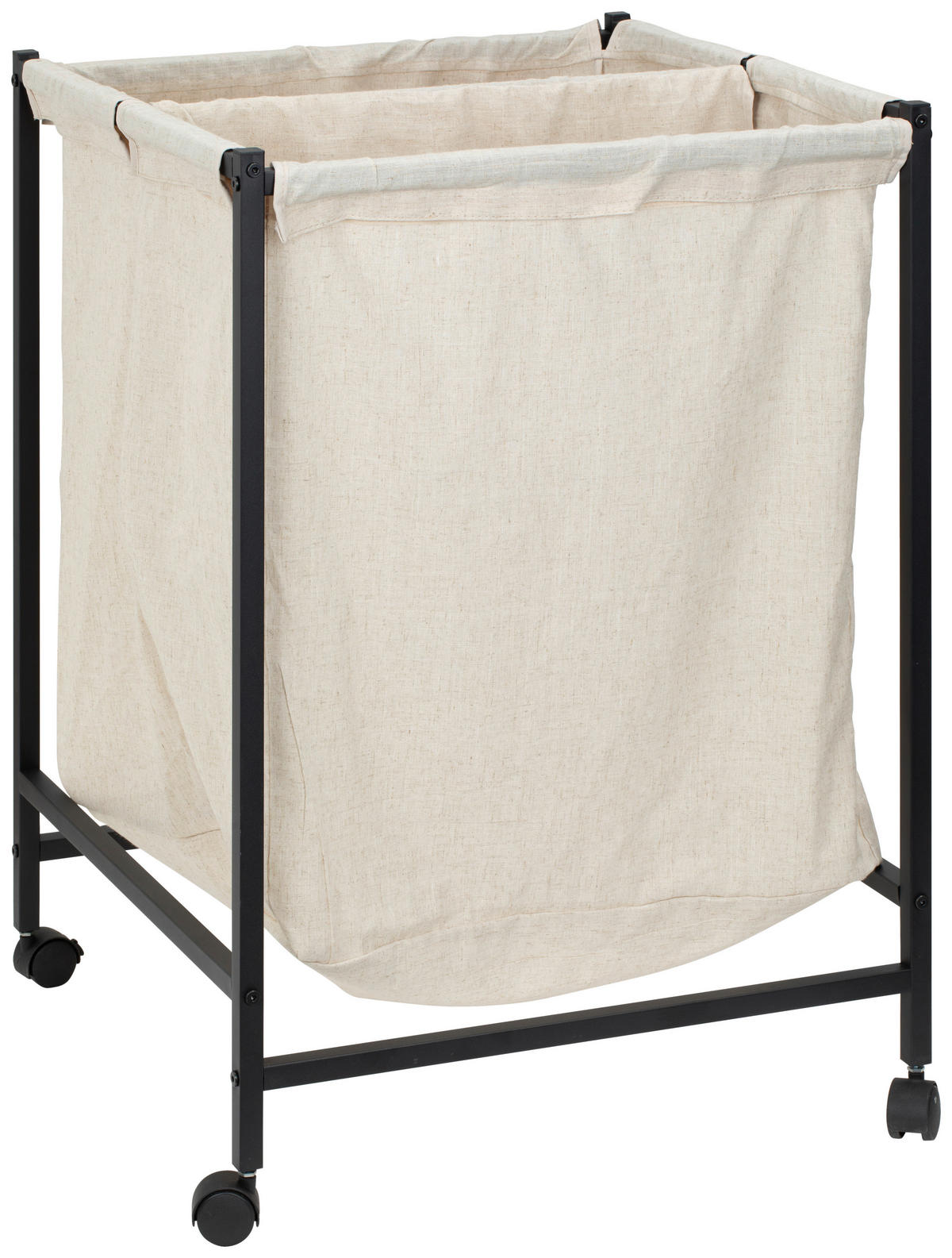 KOŠ NA PRÁDLO, černá - černá, Moderní, kov/textil (55/80/56cm) - PBJ