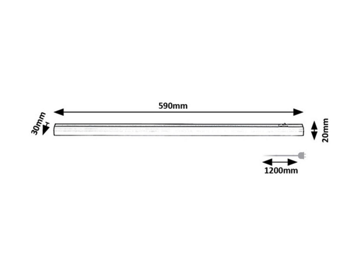SVJETILJKA PODGRADNA Greg  - bijela/crna, Basics, plastika (59/3cm)
