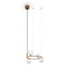PENDELLEUCHTE 39/28 cm    - Weiss/Messingfarben, Trend, Glas/Metall (39/28cm) - MAYTONI