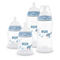 FLÄSCHCHENSET First Choice 4-teilig  - Pastellblau, Basics, Kunststoff (13/13/18,7cm) - NUK