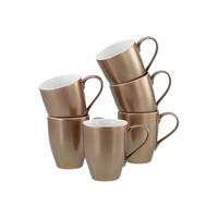 KAFFEEBECHER Golden Days Weiss  300 ml   - Goldfarben/Weiß, Basics, Keramik - Creatable