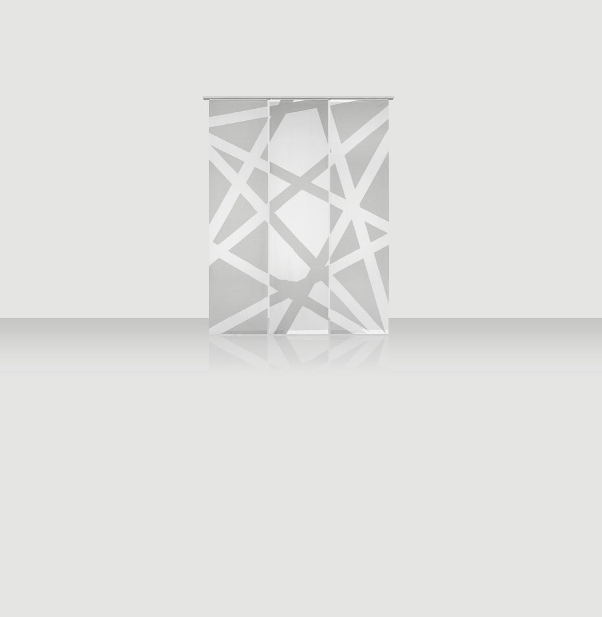 FLÄCHENVORHANG in Anthrazit, Weiss  - Weiss/Anthrazit, Design, Textil (60/245cm) - Novel