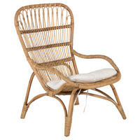 LOUNGESESSEL in Holz Braun, Weiß  - Braun/Weiß, KONVENTIONELL, Holz (66/95/131cm) - Gardenson