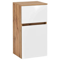 UNTERSCHRANK 40/79/35 cm  - Weiss/Eichefarben, Konventionell, Holzwerkstoff (40/79/35cm) - Held