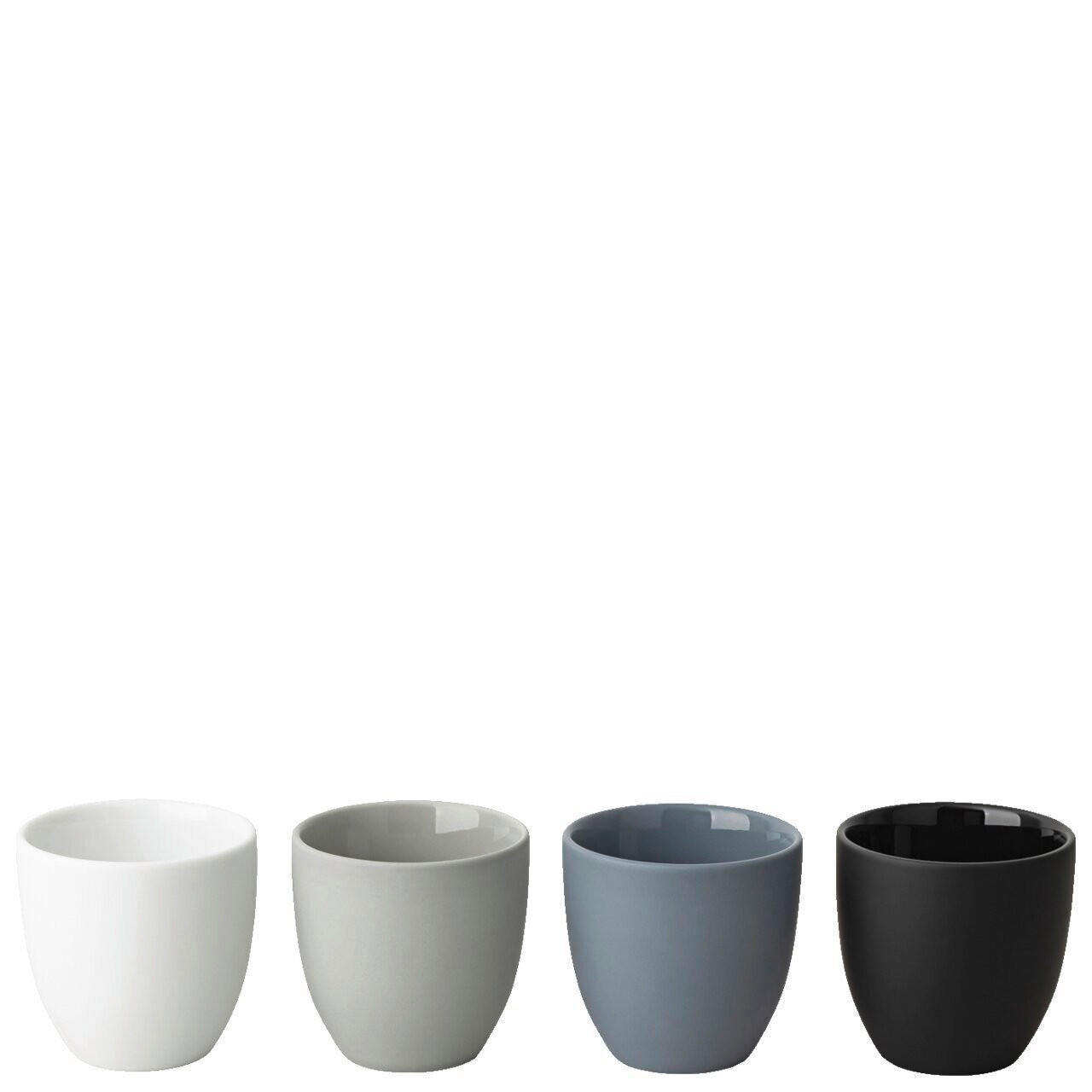 TASSENSET the cup+ - Mixed 4-teilig  - Blaugrau/Hellgrau, Basics, Keramik - Rosenthal