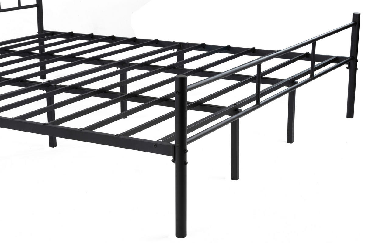 METALLBETT 180/200 cm,  in Schwarz  - Schwarz, Basics, Metall (180/200cm) - Boxxx