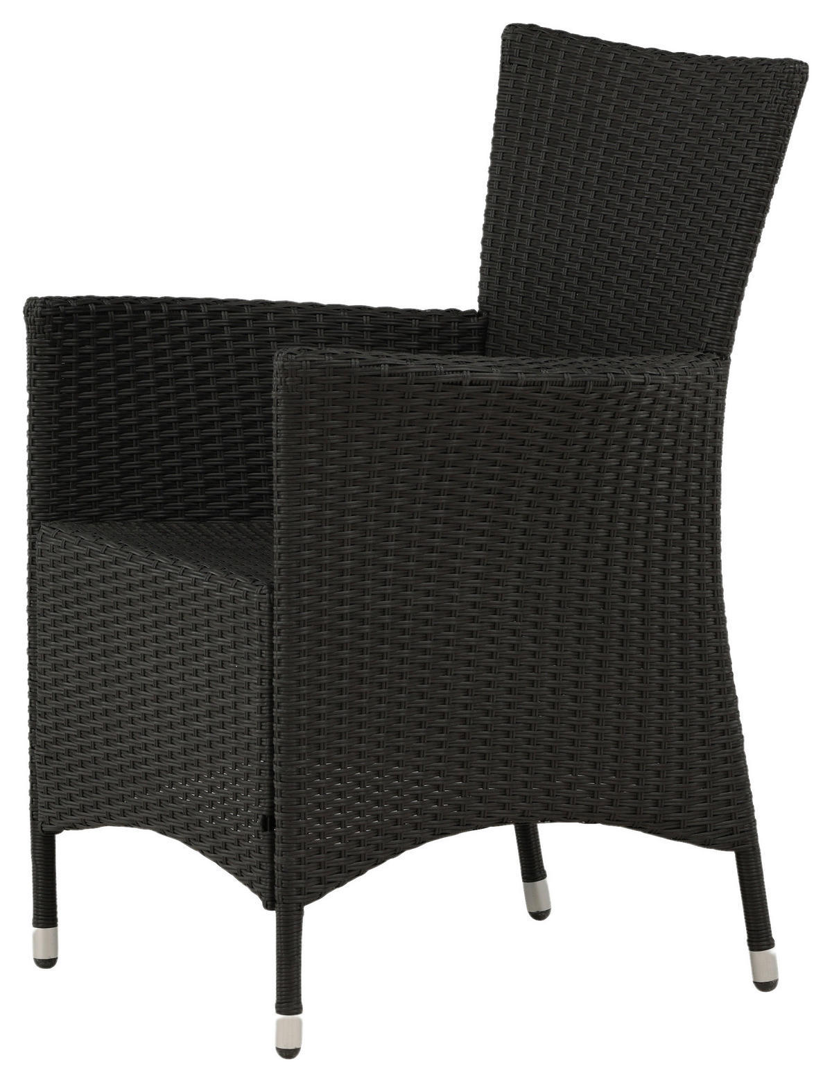 STAPELSESSEL Stahl Schwarz, Silberfarben  - Silberfarben/Schwarz, KONVENTIONELL, Kunststoff/Metall (60/88/60cm) - Gardenson