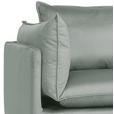 ECKSOFA Hellgrau Samt  - Hellgrau/Schwarz, Design, Textil/Metall (241/200cm) - Carryhome