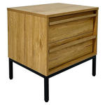 NACHTKÄSTCHEN in Eichefarben  - Eichefarben/Schwarz, Design, Holz/Holzwerkstoff (50/51/40cm) - Xora