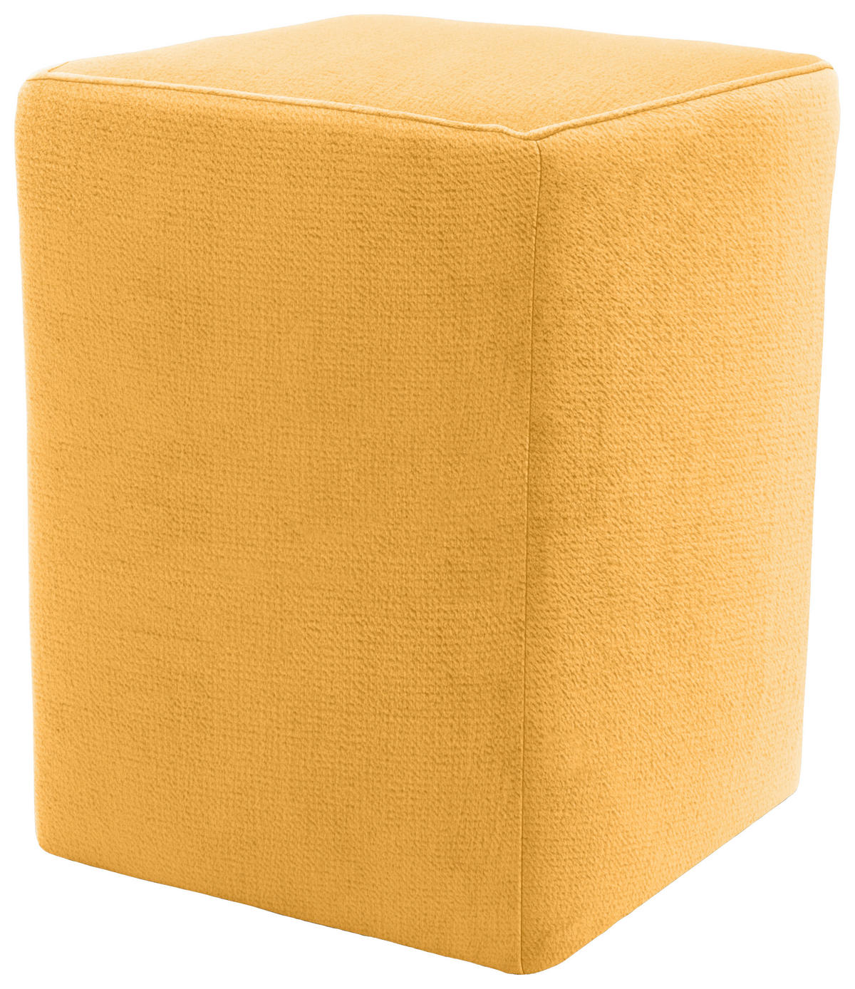 HOCKER Webstoff Gelb  - Gelb/Silberfarben, Design, Kunststoff/Textil (38/47/38cm) - LOOKS by W.Joop