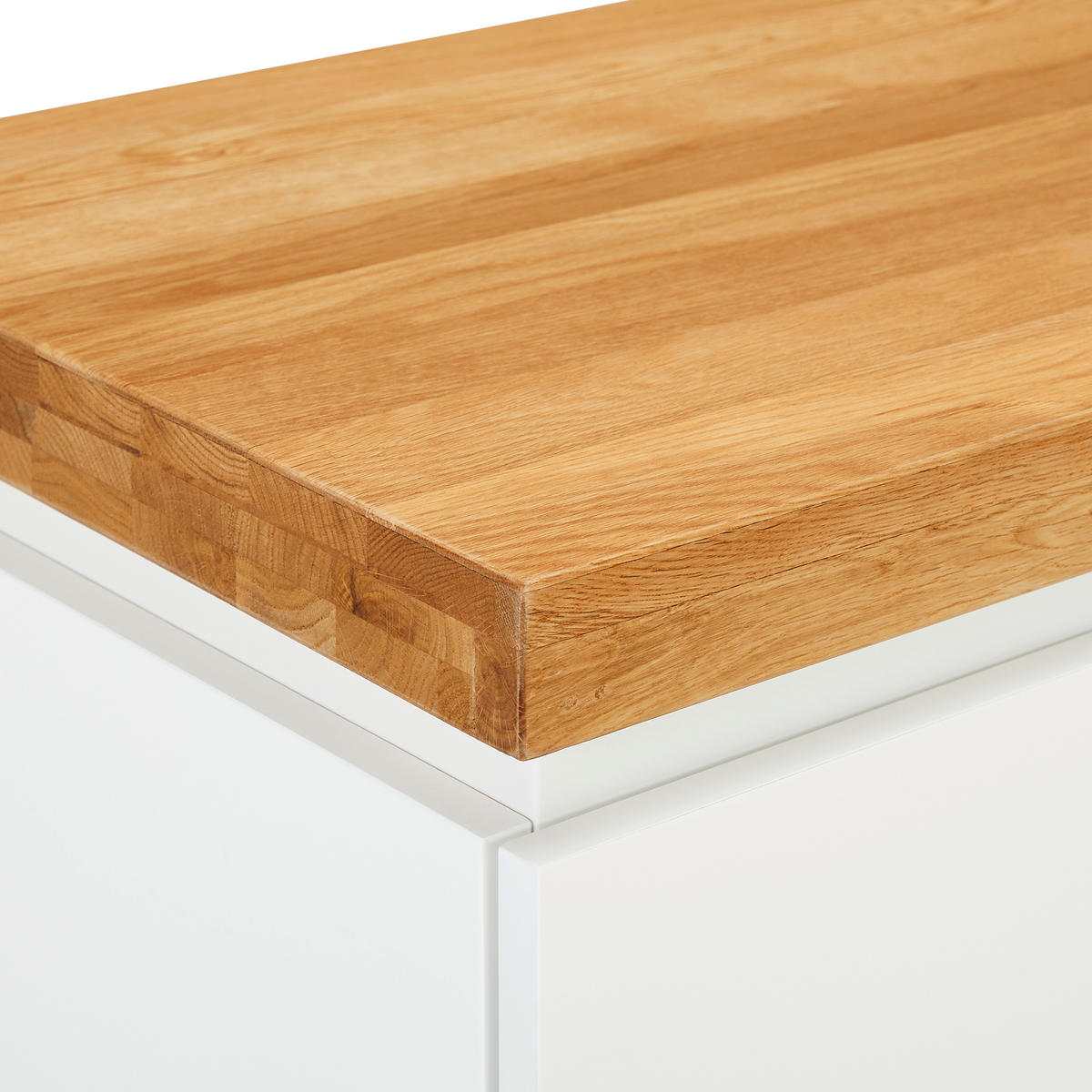 SIDEBOARD 145/82/42 cm  in Weiss, Eichefarben  - Weiss/Eichefarben, Konventionell, Holz/Holzwerkstoff (145/82/42cm) - Novel