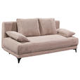 SCHLAFSOFA Cord Rosa  - Schwarz/Rosa, KONVENTIONELL, Kunststoff/Textil (211/96/105cm) - Carryhome