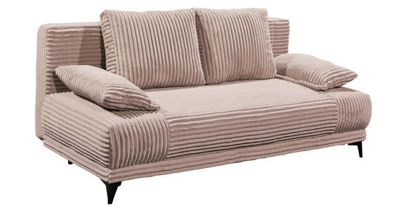 SCHLAFSOFA Cord Rosa  - Schwarz/Rosa, KONVENTIONELL, Kunststoff/Textil (211/96/105cm) - Carryhome