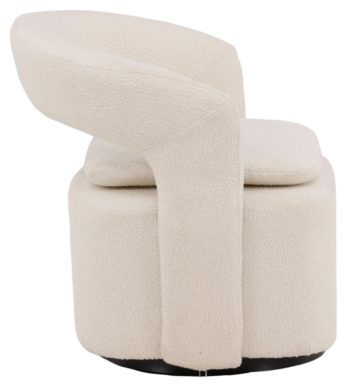 SESSEL in Bouclé Weiß  - Weiß, Design, Textil/Metall (69/75/72cm) - Livetastic