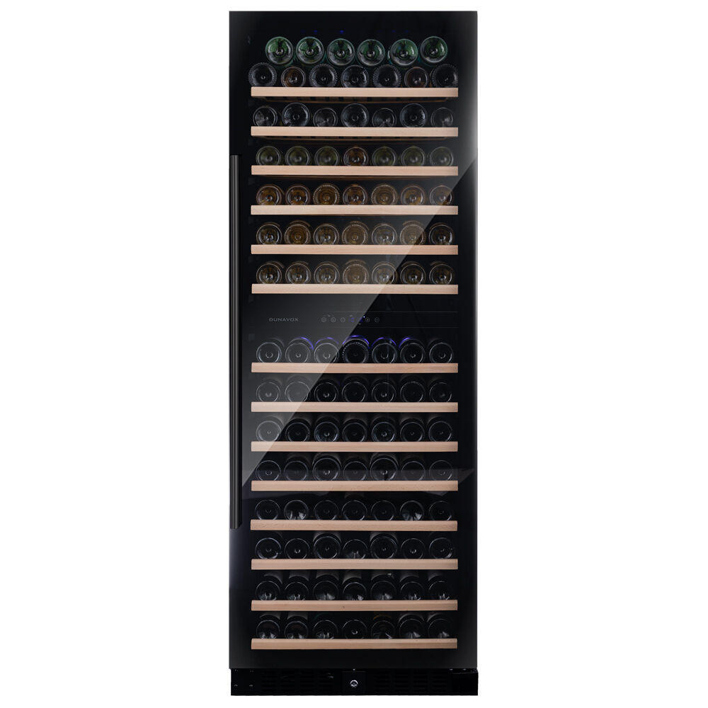 WEINKÜHLSCHRANK DX-181.490DBK - Schwarz, Basics, Glas/Holz (65,5/183,5/68cm)