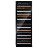 WEINKÜHLSCHRANK DX-181.490DBK  - Schwarz, Basics, Glas/Holz (65,5/183,5/68cm)