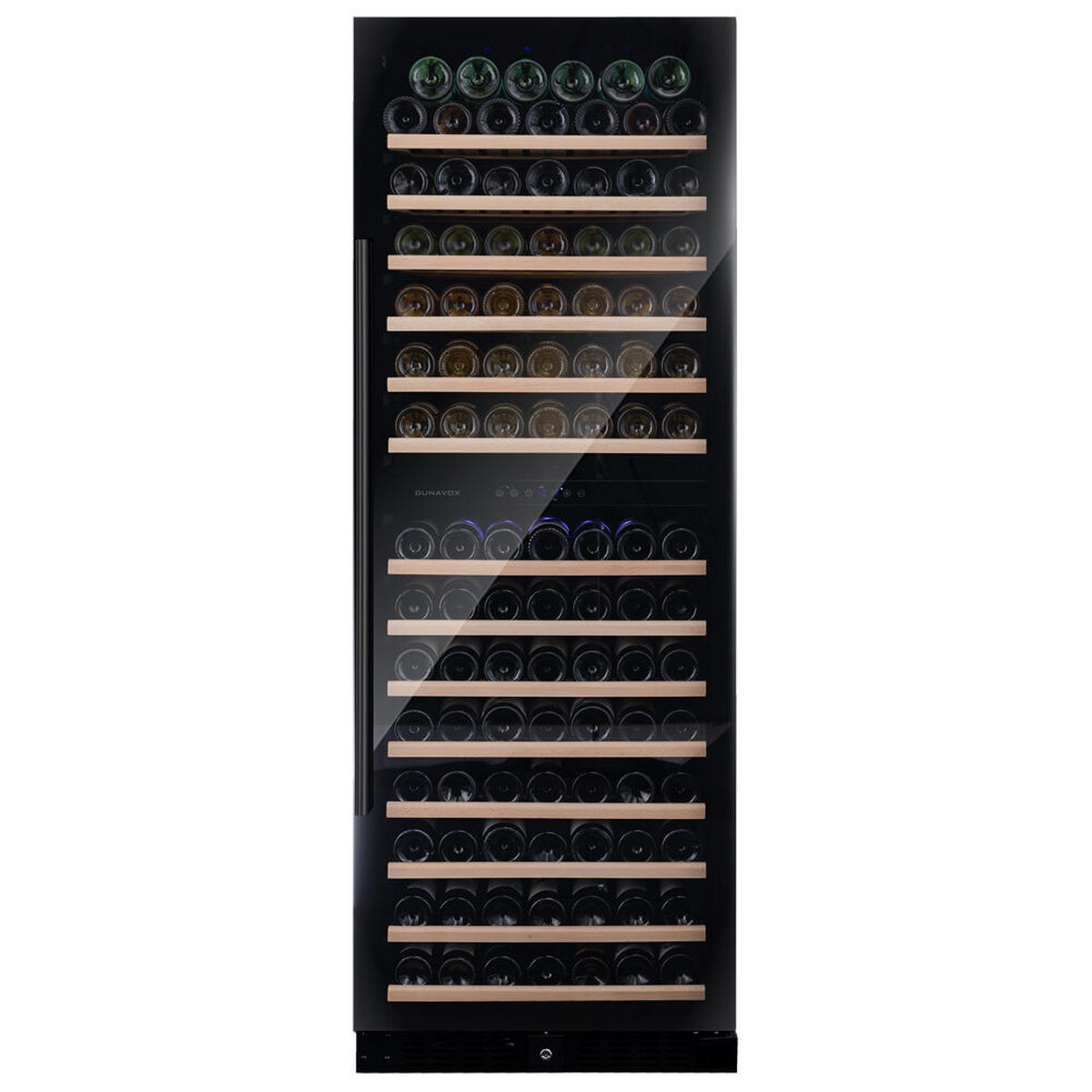 WEINKÜHLSCHRANK DX-181.490DBK  - Schwarz, Basics, Glas/Holz (65,5/183,5/68cm)