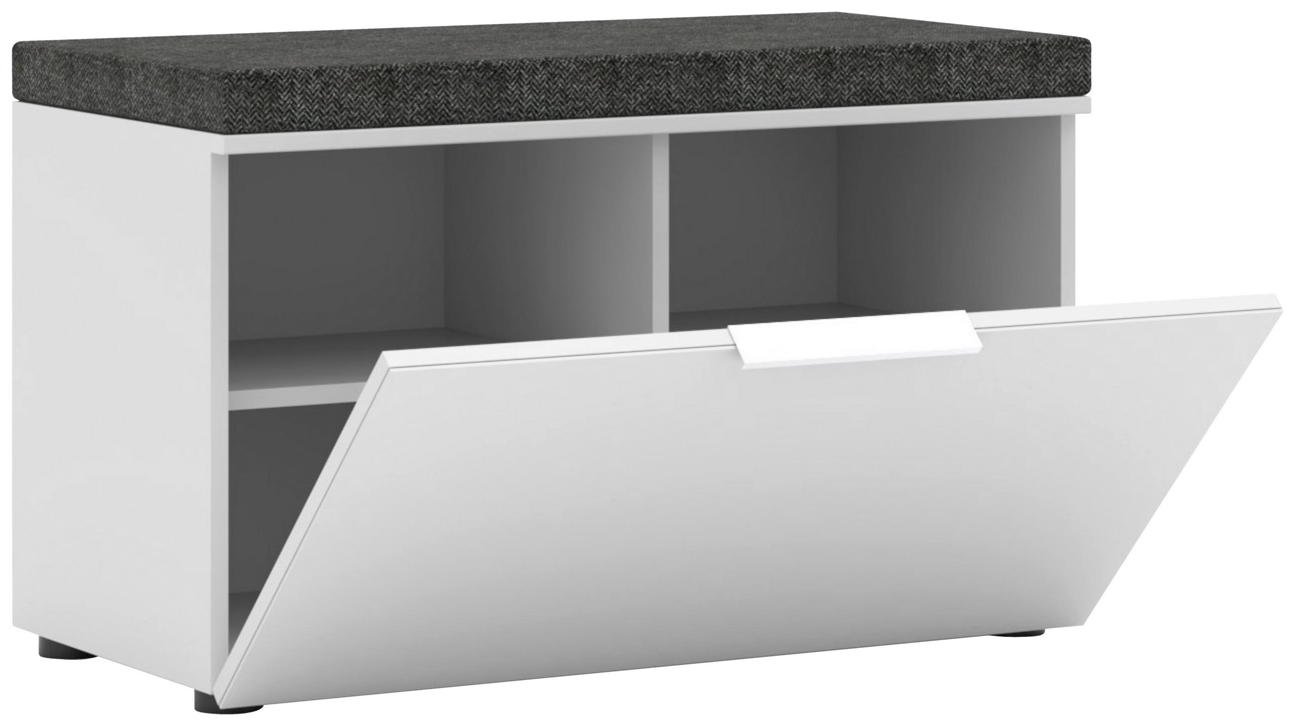 GARDEROBNA KLOP bela - barve kroma/bela, Moderno, kovina/leseni material (80/51/41cm) - Voleo