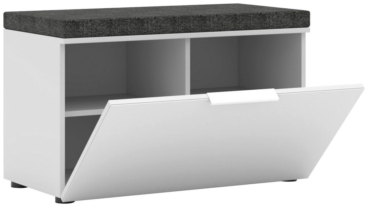 GARDEROBNA KLOP bela - barve kroma/bela, Moderno, kovina/leseni material (80/51/41cm) - Voleo