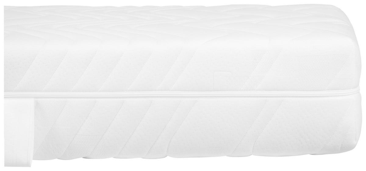 TASCHENFEDERKERNMATRATZE 140/200 cm Höhe ca. 22 cm 7 -Zonen - Weiß, Basics, Textil (140/200cm) - Xora