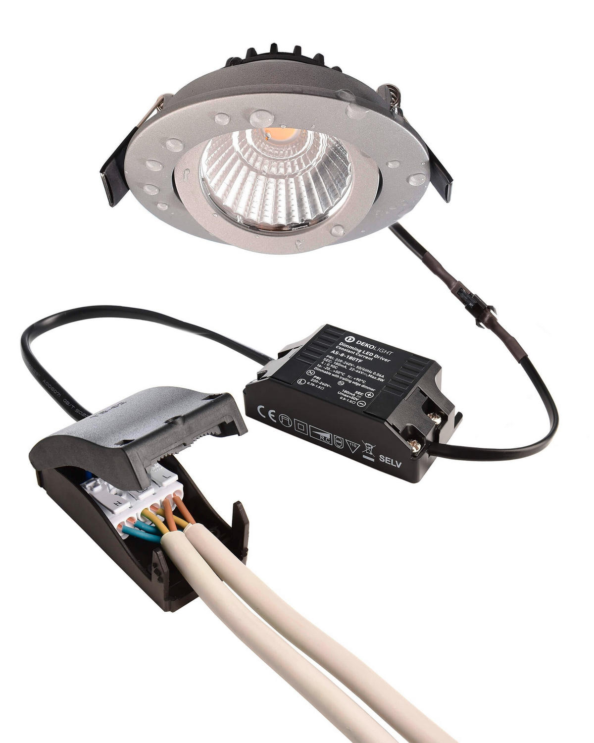 LED-EINBAUSPOT - Silberfarben, Konventionell, Metall (8,2/8,2/4,1cm)
