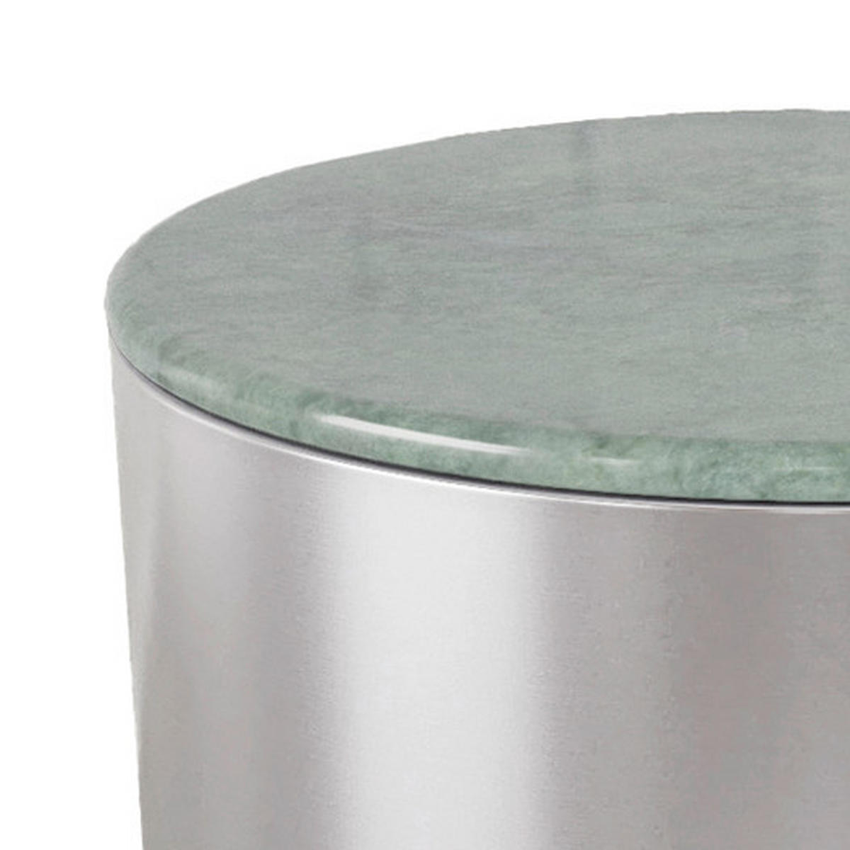 COUCHTISCH Metall, Stein 45/45/51,5 cm  - Grün/Nickelfarben, Design, Stein/Metall (45/45/51,5cm) - MID.YOU