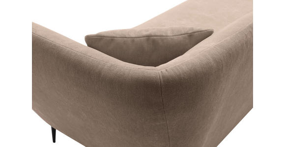 RÉCAMIERE Taupe Chenille Zierkissen, Rücken echt  - Taupe/Schwarz, KONVENTIONELL, Textil/Metall (224/70/97cm) - Hom`in