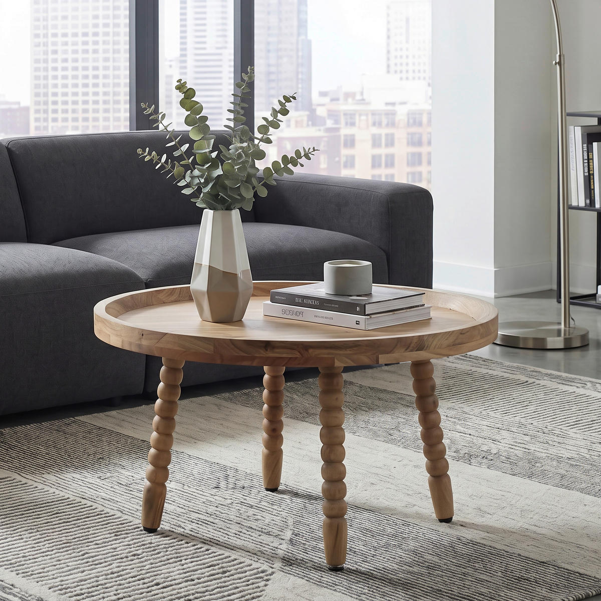 COUCHTISCH in Holz 60/60/40 cm  - Akaziefarben, Design, Holz (60/60/40cm) - Livetastic