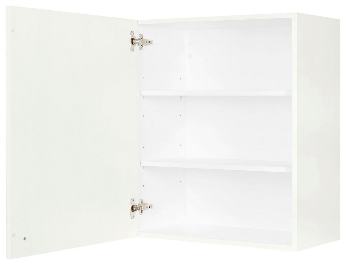 KÜCHENOBERSCHRANK 60/72/35 cm  in Weiß  - Schwarz/Weiß, MODERN, Holzwerkstoff/Metall (60/72/35cm) - Nobilia