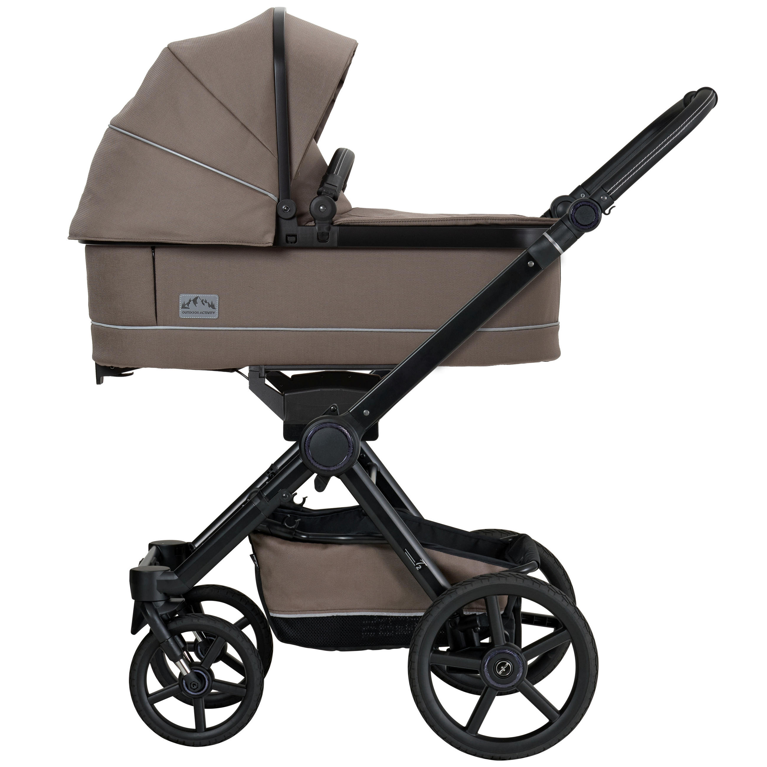 KINDERWAGENSET Outdoor Activity Set  - Schwarz/Cappuccino, Basics, Textil (58/130/100cm) - Hartan