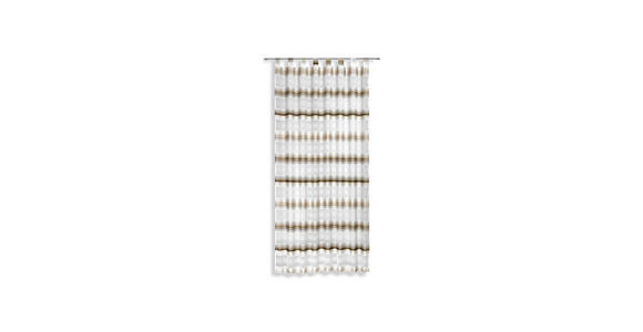 Vorhang mit Schlaufen und Band Fianna B: 140cm, Braun/Weiß - Braun, KONVENTIONELL, Textil (140/245cm) - Luca Bessoni