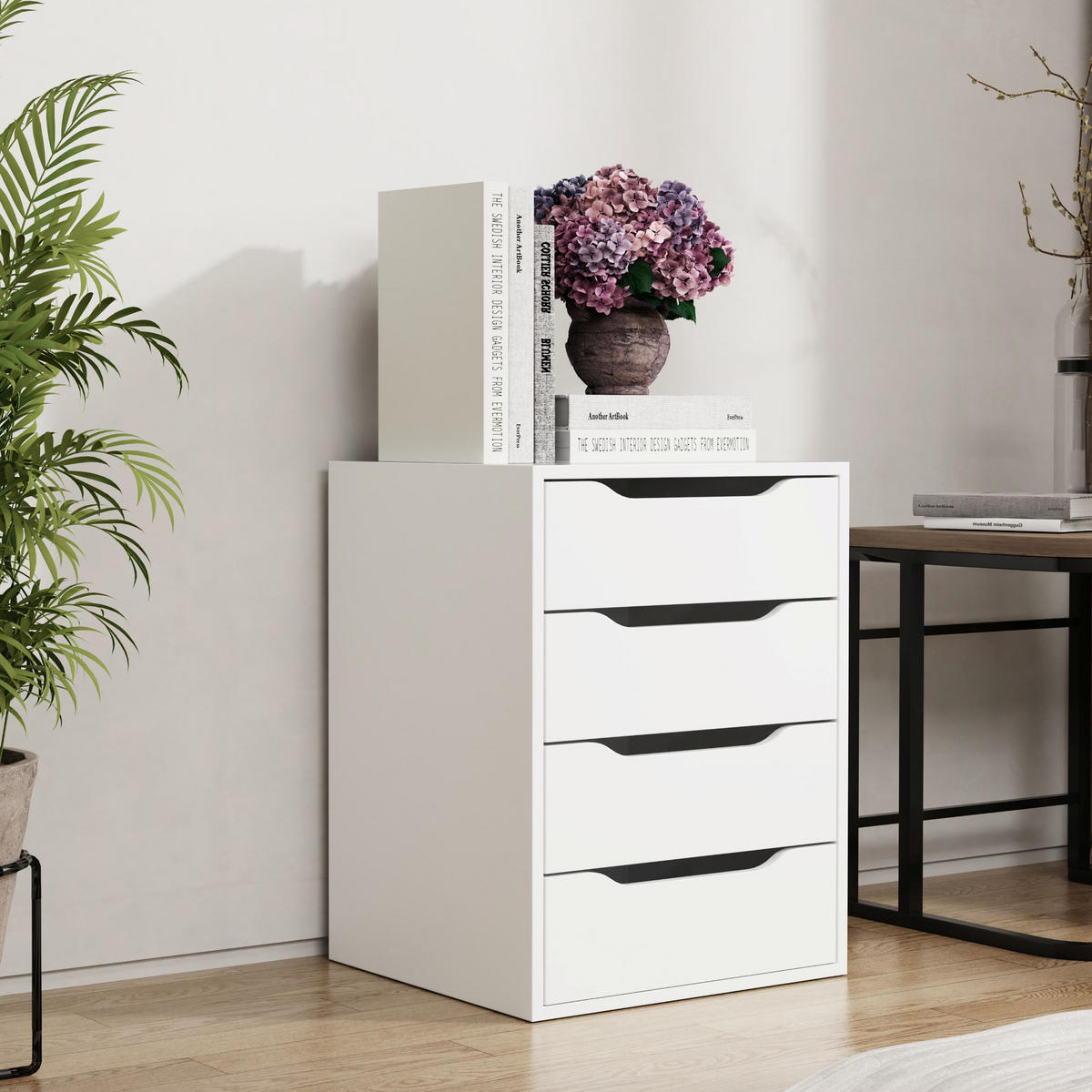 NACHTSCHRANK 46/61/42 cm  - Weiß, MODERN, Holzwerkstoff (46/61/42cm) - MID.YOU