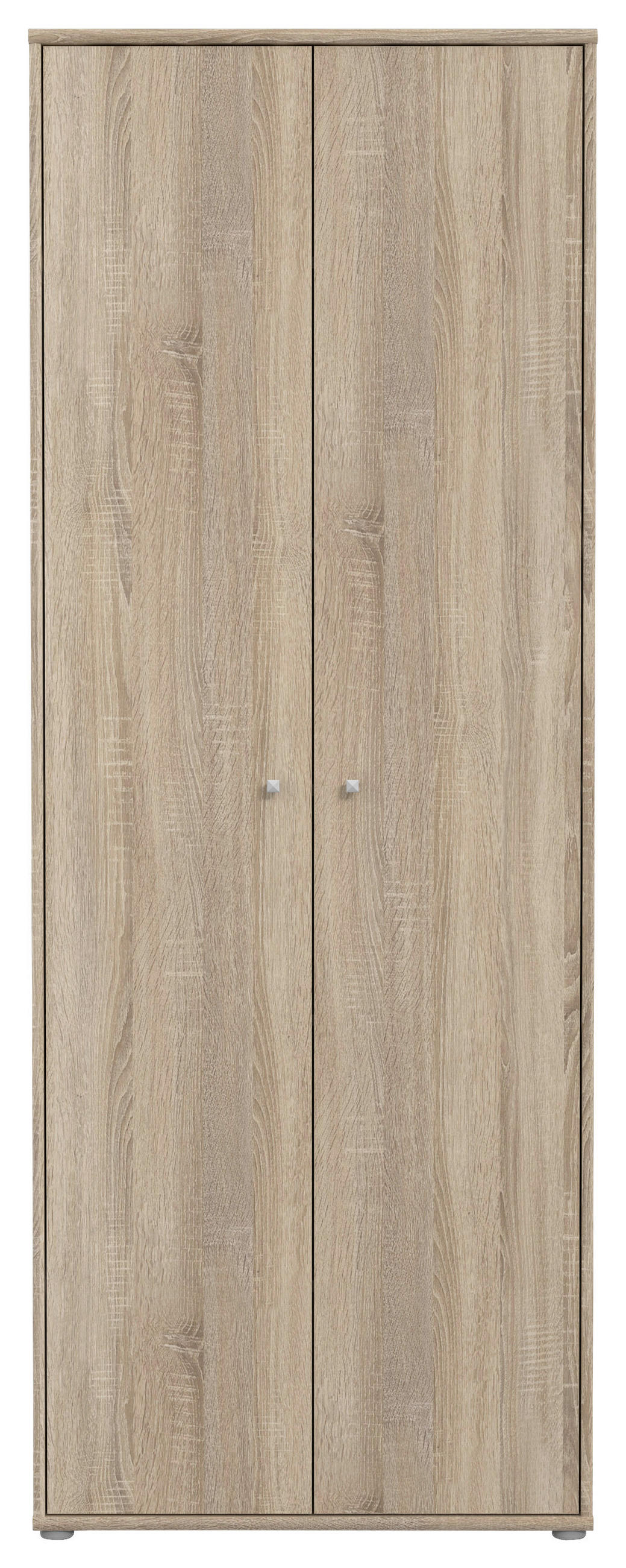 DREHTÜRENSCHRANK in Sonoma Eiche  - Alufarben/Sonoma Eiche, Design, Holzwerkstoff/Kunststoff (73,7/197,5/34,8cm)