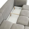 ECKSOFA in Flachgewebe Greige  - Greige/Schwarz, KONVENTIONELL, Kunststoff/Textil (174/274cm) - Carryhome