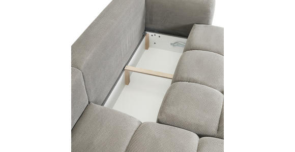 ECKSOFA in Flachgewebe Greige  - Greige/Schwarz, KONVENTIONELL, Kunststoff/Textil (174/274cm) - Carryhome