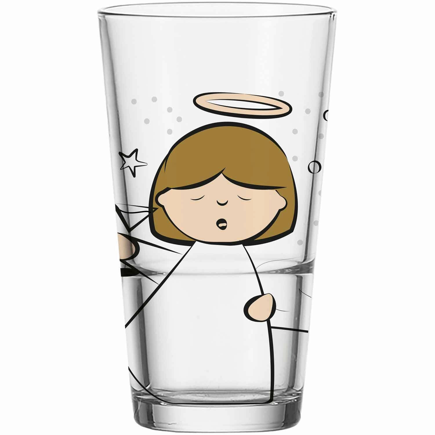 ČAŠA ZA PRODUŽENA PIĆA  330 ml  - višebojna, Lajfstajl, staklo (7,80/13,30/7,80cm) - Leonardo